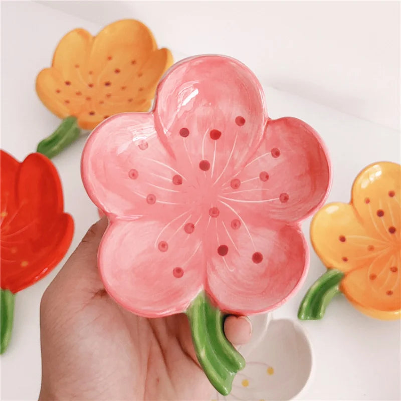 Ceramic Flower Soap Holder