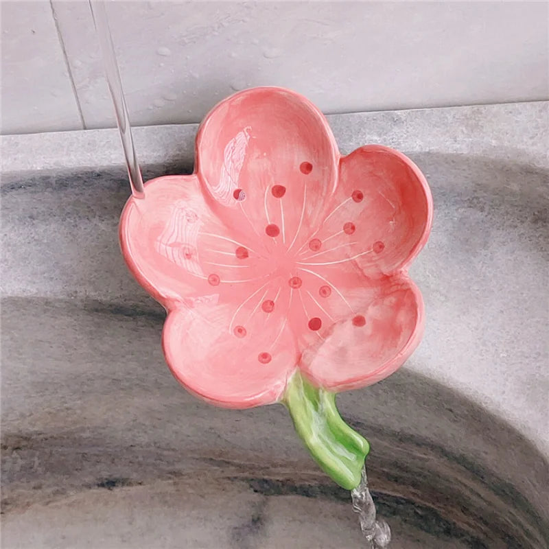 Ceramic Flower Soap Holder