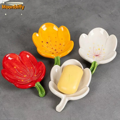 Ceramic Flower Soap Holder
